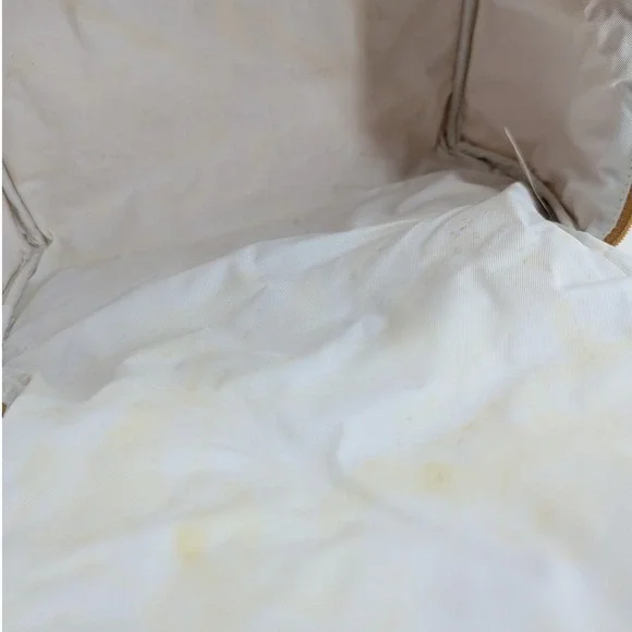 Vintage Oscar de la Renta Gold Brocade Cosmetic Bag Floral Damask Vanity Case - Picture 10 of 11